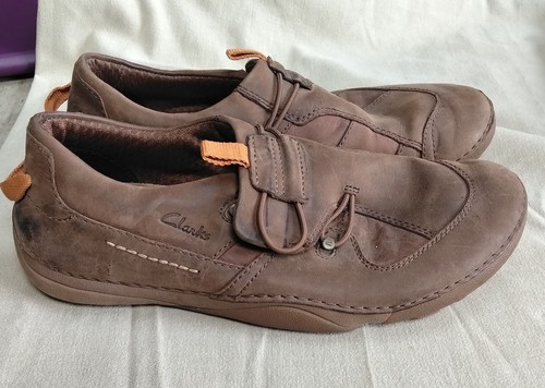 Clarks brown nubuck - , leather