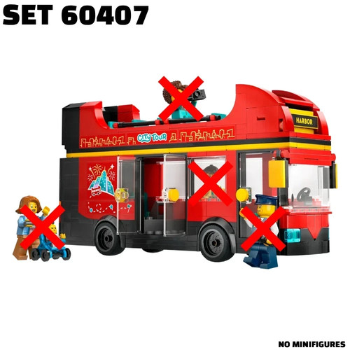 Lego city red double decker - city,