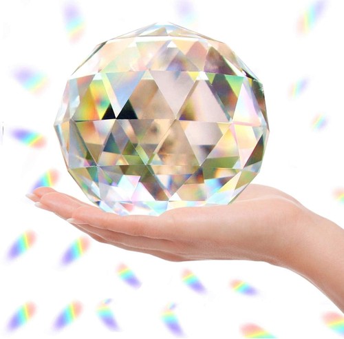 Clear glass crystal ball - crystal, prism