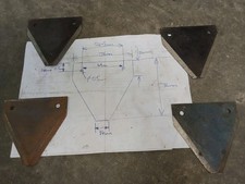 Vintage ALLEN SCYTHE T TS grass cutter 4 GENUINE MOWER BLADES NEW / NOS