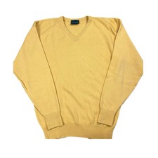 Vintage Glenmuir 100% Lambswool Jumper Sweater Made In Scotland Size M Yellow