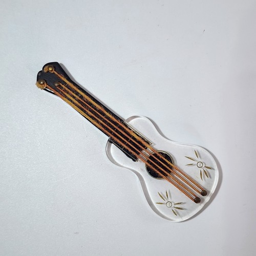 Vintage carved lucite guitar - vintage,