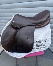 18” Brown Devoucoux Oldara Jump Saddle 