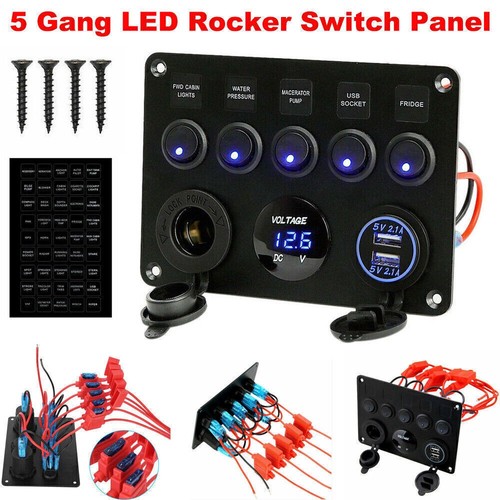 Gang 12v rocker - switch, panel