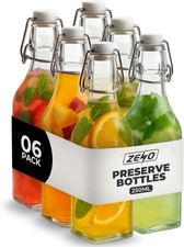 6 x CLIP TOP PRESERVE BOTTLES
