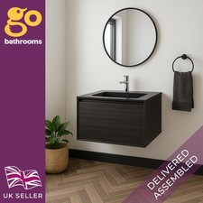 Dark Oak Wall Hung Vanity Unit