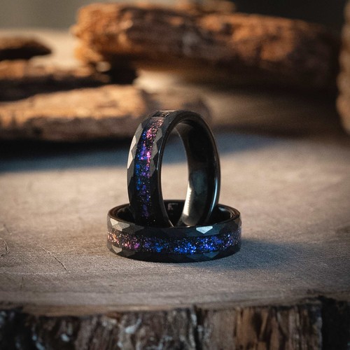 Unisex hammered black nebula - unisex,