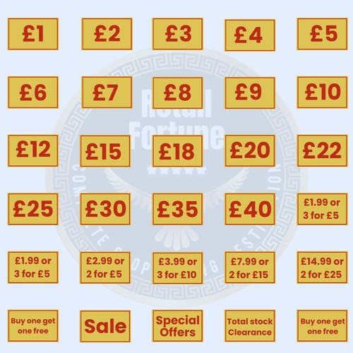 Yellow red market trader price - red,