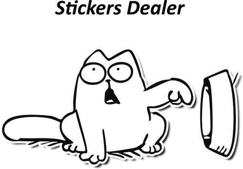 Simons cat sticker vinyl - simons,
