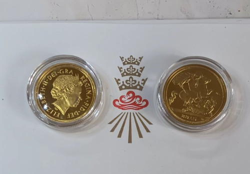 Gold plated sovereigns - gold,