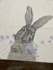 2 Cushion Panels In Cream With Grey Rabbit 40cm X 40cm Brand new