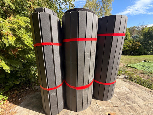 Black foldable foam gym - foam, mat