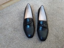 Gabor Ladies Black Leather Shoes Size 7.5 Brand New