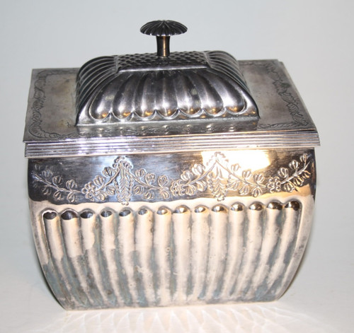 Vintage metal tea caddy 6x4 - tea, 6x4.5