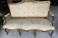 French Gilded Three Seater Settee Needs Reupholstering