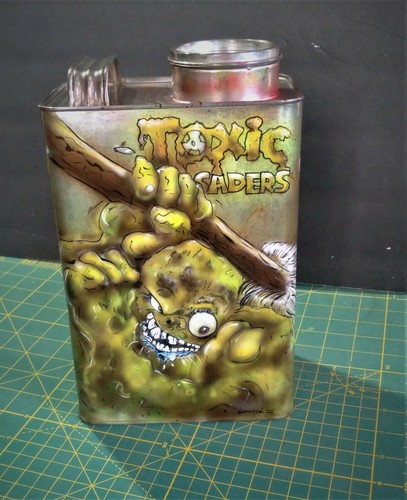 Hand painted toxic avenger can - hand,