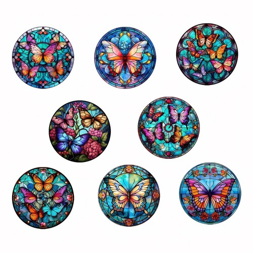 Butterfly coasters 8pc set - butterfly,