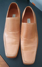 MENS DUNE LOGAN-RUN UP SLIP ON SHOES - CAMEL - SIZE UK 8