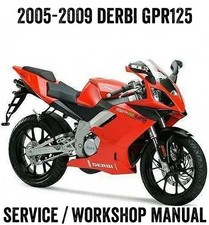 2005-2009 Derbi GPR125 GPR 125 2 Stroke Workshop Service Manual PDF DVD