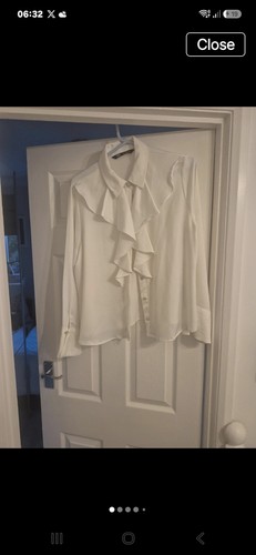Zara frill blouse - size, l