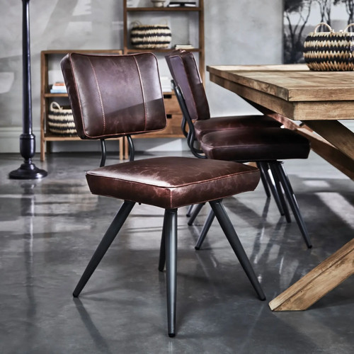 Leather swivel dining chairs - swivel,