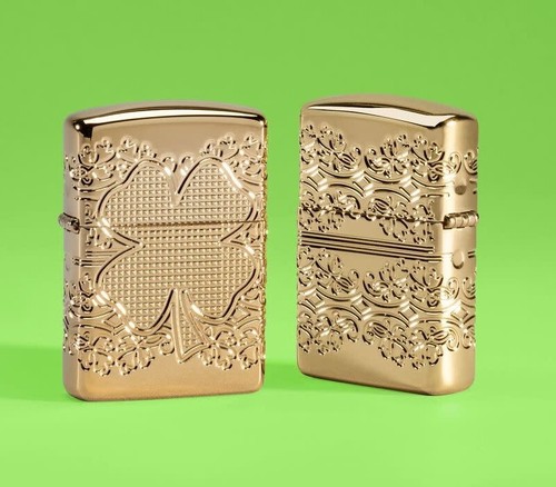 Zippo elegant clover gold - clover, (gold