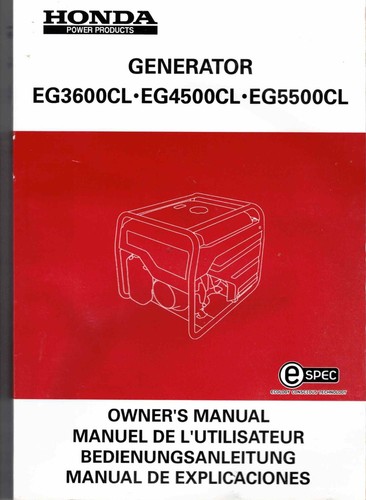 Honda generator owner manual - honda,