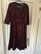 Red Glittery Bombshell Dress Size 18 Ideal For Christmas 