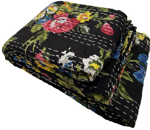 Kantha quilt bedspread - kantha,
