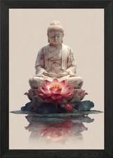 Buddha Statue Framed Wall Art