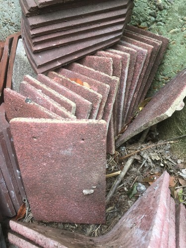 17x red concrete plain - , tiles