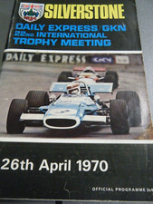 SILVERSTONE INTERNATIONAL 1970 PRORAMME JOCHEN RINDT CHRIS AMON PIERS COURAGE F1