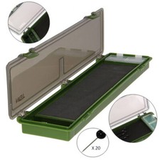 NGT Carp Fishing Tackle Box Rig Board Wallet Plastic + 20 Pins For Hair Rigs