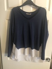 Sainsbury’s TU Ladies Size 12 Blue/white Blouse 