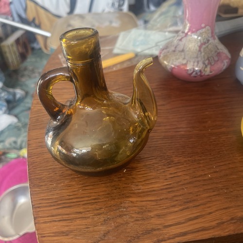 Vintage amder glass cruet - amder,