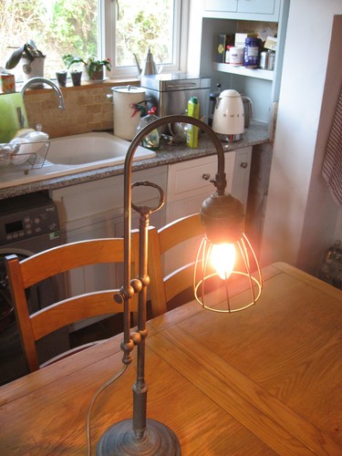 Vintage brass industrial desk - industrial,