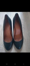 Next Black Leather Heeled