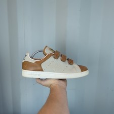 *RARE* UK 9 - adidas Stan Smith CF Beige Brown Mens Vintage Trainers 2009 G19450