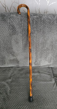 Wooden Crook Handle Walking Stick / Cane - 36" inch Approx'.