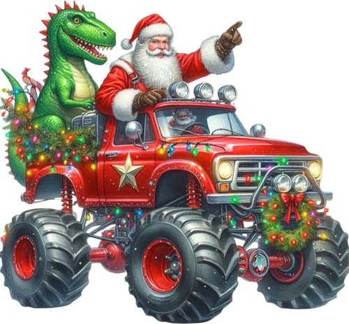 Christmas monster truck - monster,