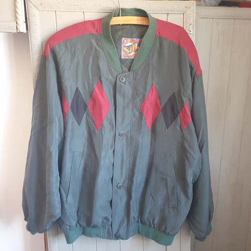 Vtg 80s rave silk - vtg,