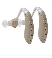 Hearing Aid Amplifier, Rechargeable, Behind the ear, 2 pack