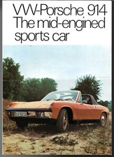 VW-Porsche 914 1970-71 UK Market Foldout Sales Brochure 1.7 914/6