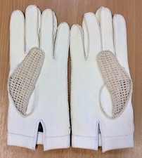 Unworn Chester Jefferies White Leather String Backed Gloves 9