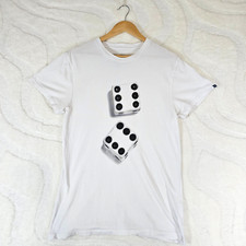 Original T-shirts by Vans White Classic Dice Graphic Men's Medium 100% Cotton