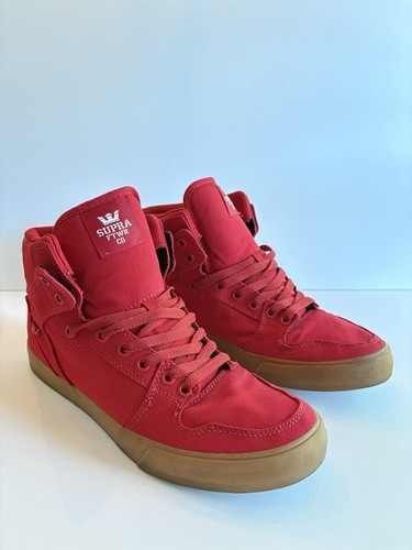 Supra skytop red canvas - canvas, gum