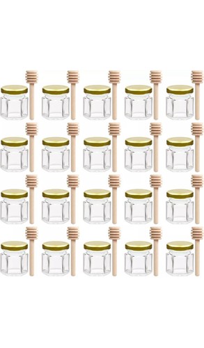 Pack hexagonal glass honey - 20,