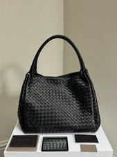 Bottega Veneta Intrecciato Medium Parachute Bag in Black