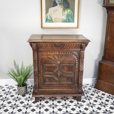 Antique Oak Cabinet Flemish