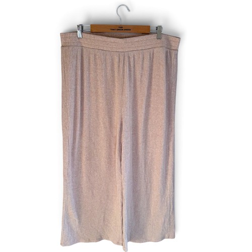 Ladies beige knitted joggers - ladies,